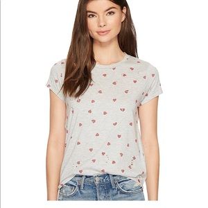 Lucky brand all over hearts tee size L